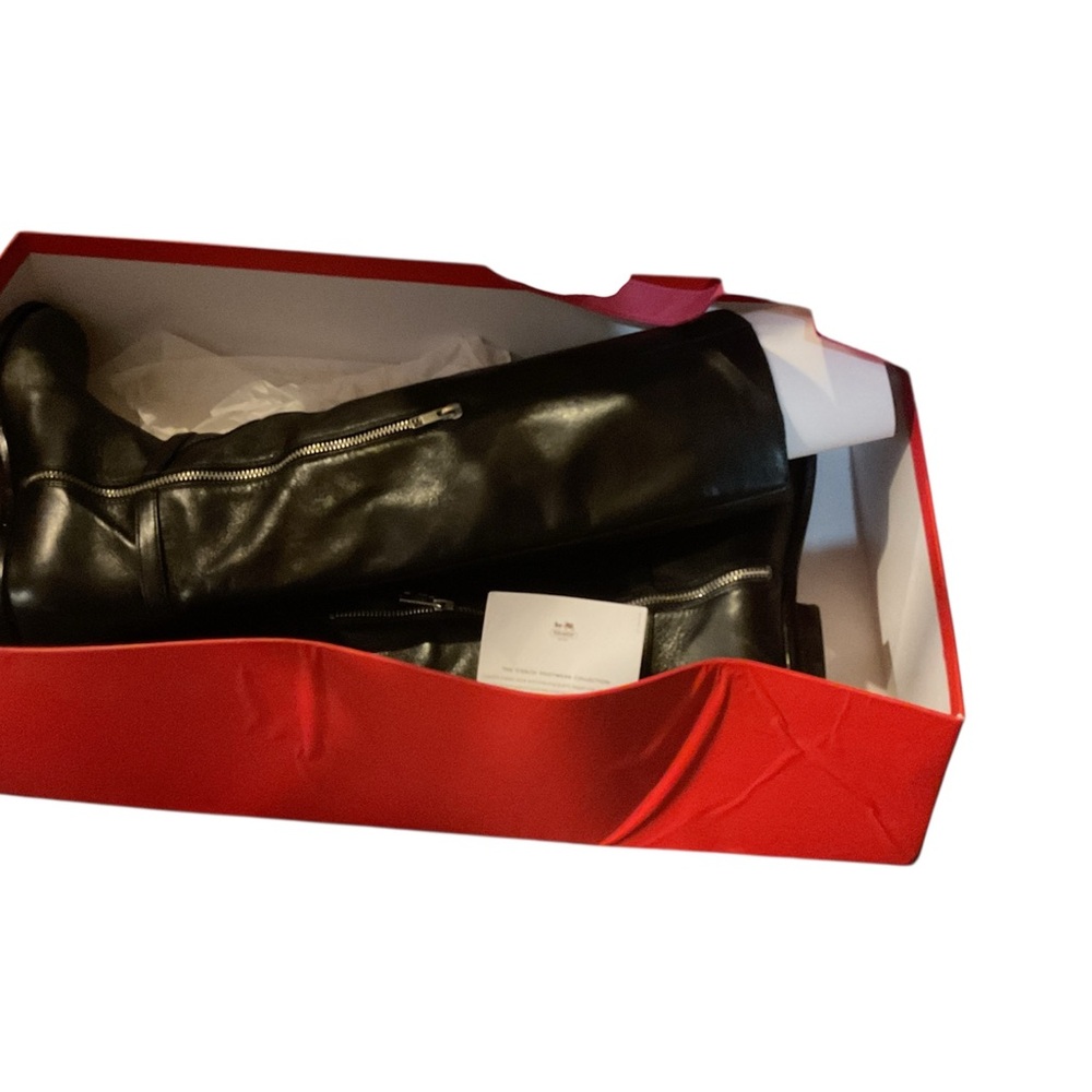 Coach Black Euc Boots With Box Which Has Some Dents View 3